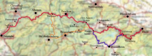 Wanderkarte Hexenstieg